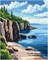 Lake Superior Paint by Numbers for Adults Kits, Rocky Cliffs Paint by Number, North America Landscape Acrylic DIY Oil Painting on Canvas, Home Wall Decor - Natural Scenery